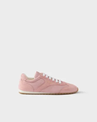 Adidași cu șireturi din Re-Nylon și piele de căprioară