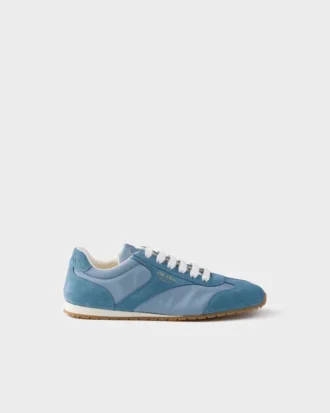 Adidași cu șireturi din Re-Nylon și piele de căprioară