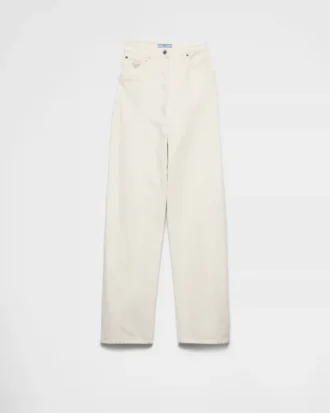 Blugi din denim cu croi larg