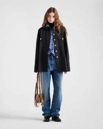 Blugi din denim cu croi larg