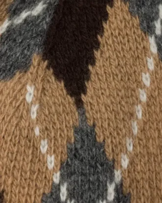 Căciulă din tricot cu model Argyle