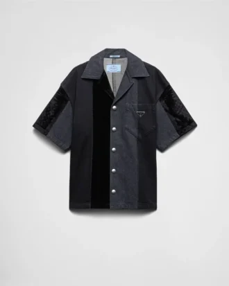 Cămașă din denim patchwork Cămașă din denim patchwork