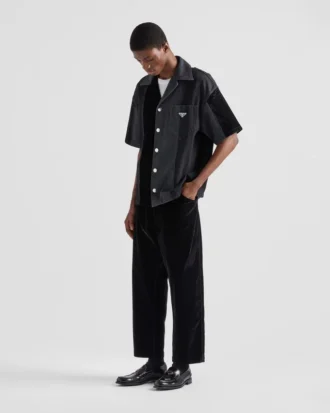 Cămașă din denim patchwork Cămașă din denim patchwork