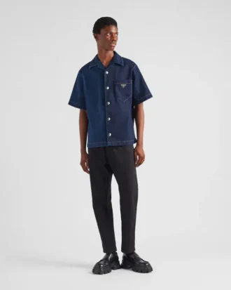 Cămașă din denim spălat Double Match Cămașă din denim spălat Double Match