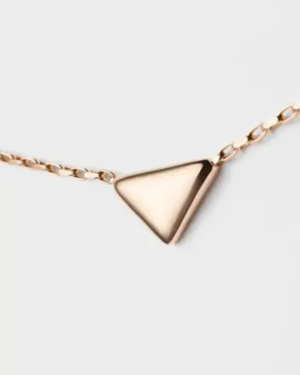 Colier Eternal Gold din aur roz cu pandantiv Nano Triangle Colier Eternal Gold din aur roz cu pandantiv Nano Triangle