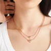 Colier Eternal Gold din aur roz cu pandantiv Nano Triangle Colier Eternal Gold din aur roz cu pandantiv Nano Triangle