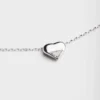 Colier Eternal Gold Nano Heart din aur alb cu diamant creat în laborator