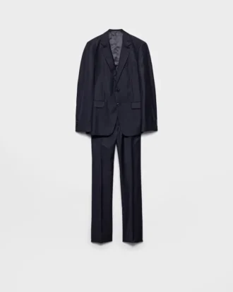 Costum cu un singur rând de nasturi din cașmir și lână