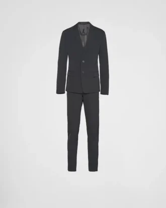 Costum cu un singur rând de nasturi din țesătură elastică tehnică