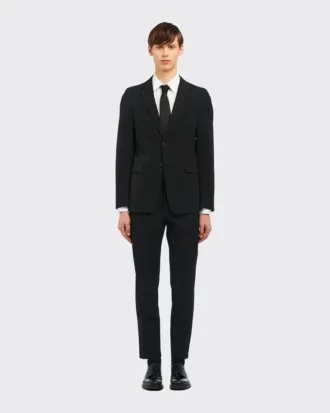Costum cu un singur rând de nasturi din țesătură tehnică