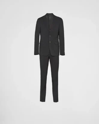 Costum cu un singur rând de nasturi din lână și mohair