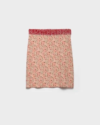 Fustă din georgette cu imprimeu floral
