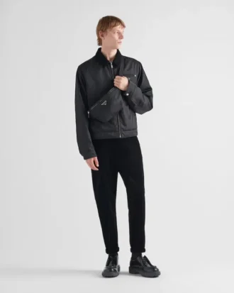 Geantă de centură din Re-Nylon și piele Saffiano
