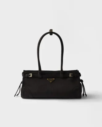 Geantă de mână Prada Bonnie Medium din piele de căprioară