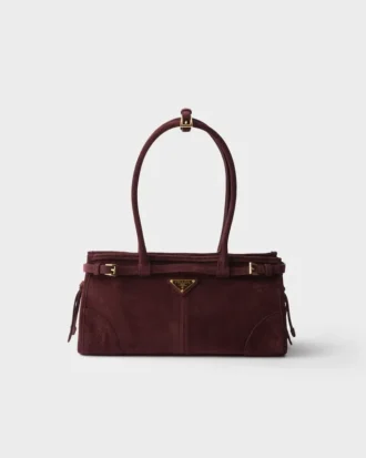 Geantă de mână Prada Bonnie Medium din piele de căprioară