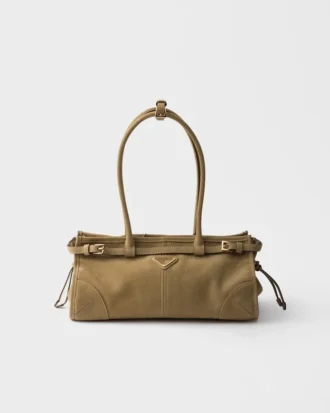 Geantă de mână Prada Bonnie Medium din piele nubuc