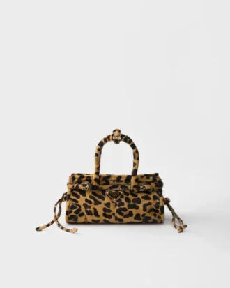 Geantă de mână Prada Bonnie Mini din piele imprimată
