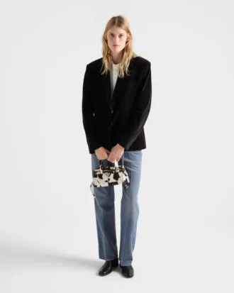 Geantă de mână Prada Bonnie Mini din piele imprimată