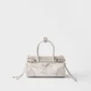 Geantă de mână Prada Bonnie Small din in imprimat și piele