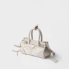 Geantă de mână Prada Bonnie Small din in imprimat și piele