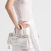 Geantă de mână Prada Bonnie Small din in imprimat și piele