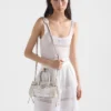 Geantă de mână Prada Bonnie Small din in imprimat și piele