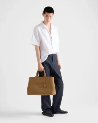 Geantă de mână Prada Jardiniare din pânză de bumbac extra-mare