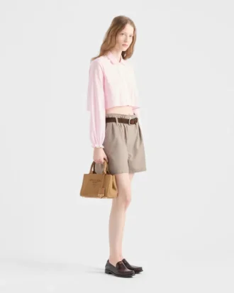 Geantă de mână Prada Jardiniare Mini din pânză de bumbac