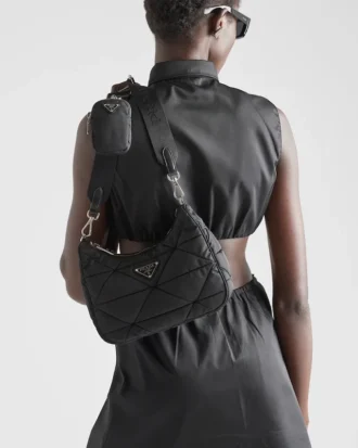 Geantă de umăr căptușită din Re-Nylon reciclat