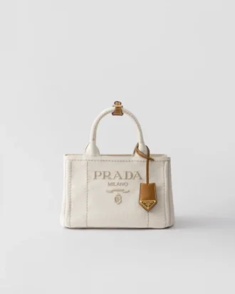 Geantă mică Prada Jardiniare din amestec de in