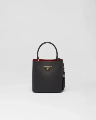 Geantă mică Prada Panier din piele Saffiano Geantă mică Prada Panier din piele Saffiano