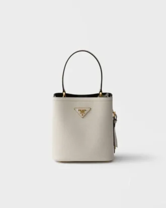 Geantă mini Prada Panier din piele Saffiano Geantă mini Prada Panier din piele Saffiano