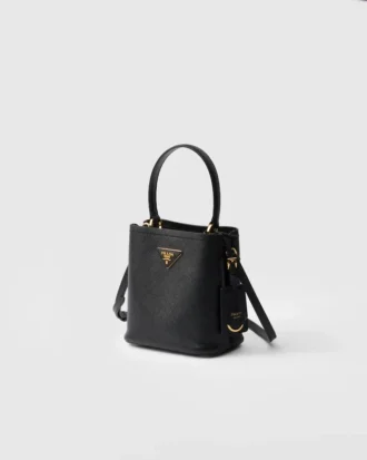 Geantă mini Prada Panier din piele Saffiano Geantă mini Prada Panier din piele Saffiano
