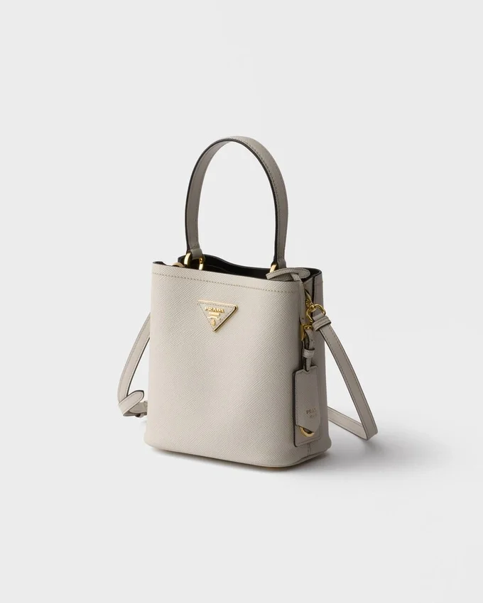 Geantă mini Prada Panier din piele Saffiano Geantă mini Prada Panier din piele Saffiano
