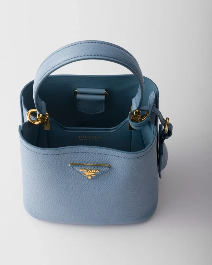 Geantă mini Prada Panier din piele Saffiano Geantă mini Prada Panier din piele Saffiano