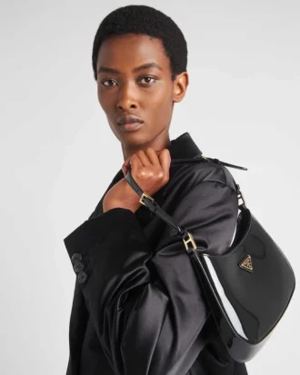 Geantă Prada Cleo din piele lăcuită
