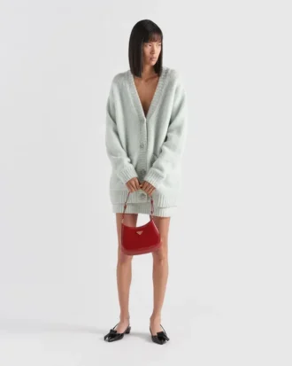 Geantă Prada Cleo din piele lăcuită