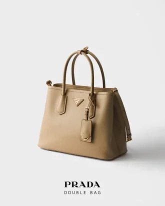 Geantă Prada Double Medium din piele Saffiano
