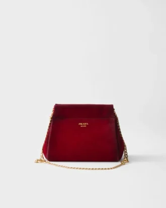 Geantă Prada EnchaîNa Mini din piele de căprioară
