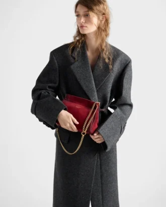 Geantă Prada EnchaîNa Mini din piele de căprioară