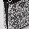 Geantă Prada Panier din satin cu cristale Geantă Prada Panier din satin cu cristale