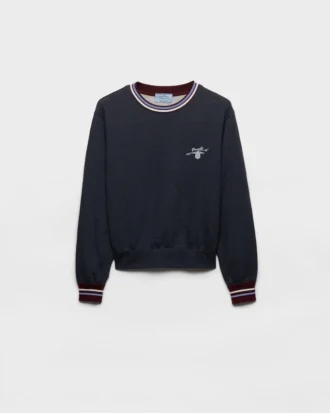 Hanorac din bumbac fleece cu guler rotund