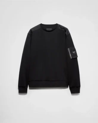 Hanorac din bumbac fleece și Re-Nylon