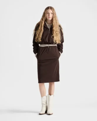 Hanorac reversibil din jersey de bumbac și Re-Nylon