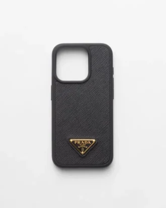 Husă din piele Saffiano pentru iPhone 15 Pro
