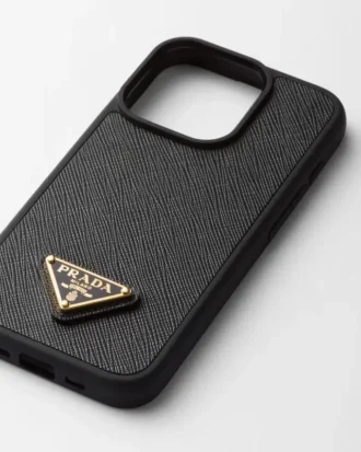 Husă din piele Saffiano pentru iPhone 15 Pro