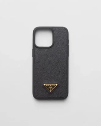 Husă din piele Saffiano pentru iPhone 15 Pro Max