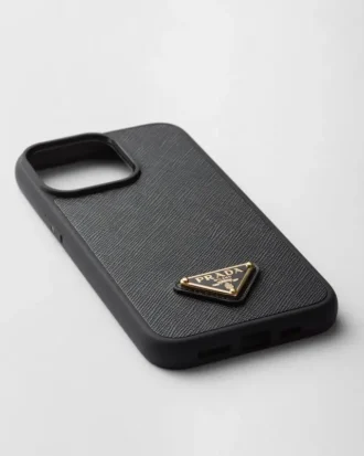 Husă din piele Saffiano pentru iPhone 15 Pro Max