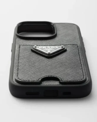Husă din piele Saffiano pentru iPhone 16 Pro