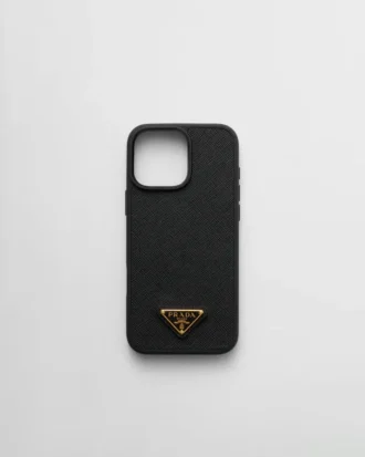 Husă din piele Saffiano pentru iPhone 16 Pro Max